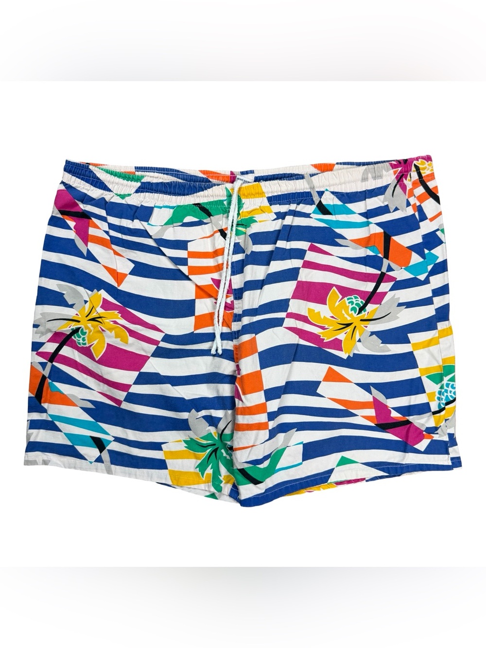 Vintage 90s Islander Floral Multicolor Surf Style Colorful Summer Shorts Size L